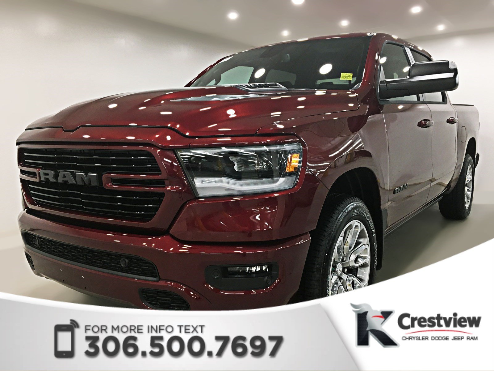 New 2019 Ram 1500 Sport Crew Cab | Leather | Sunroof | Navigation Crew Cab Pickup near Moose Jaw 